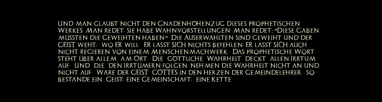 Der Geist Gottes lässt sich nicht regieren von Menschen